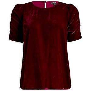 🆕 Torrid Velvet Ruched Sleeve Top